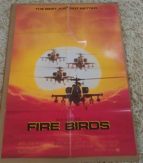 FIRE BIRDS MOVIE POSTER ORIGINAL FOLDED 27x40 NICOLAS CAGE TOMMY LEE ...