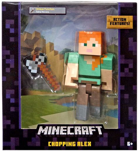 Minecraft Survival Mode Chopping Alex 5 Action Figure Mattel Toys - ToyWiz