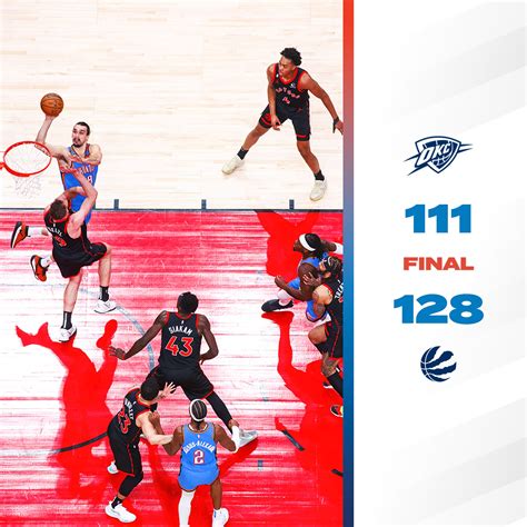 OKC THUNDER on Twitter: "Final from Toronto https://t.co/ypWCrqK83a ...