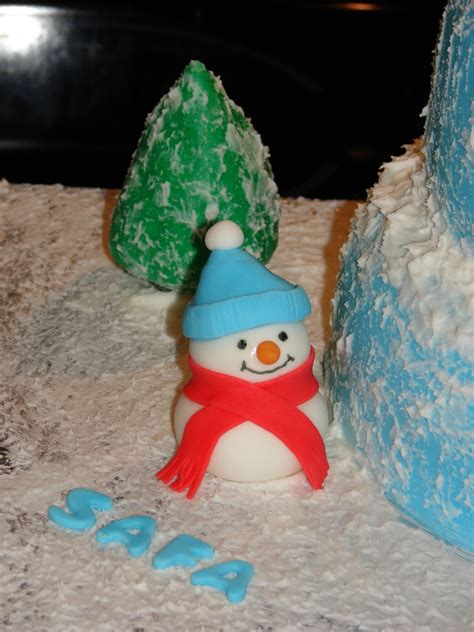 Winter Snowman Birthday Cake - CakeCentral.com