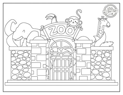 Free Zoo Animal Coloring Pages For Kids