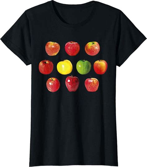 Apple Orchard Bliss: Colorful Women's Tee with Assorted Red and Green ...