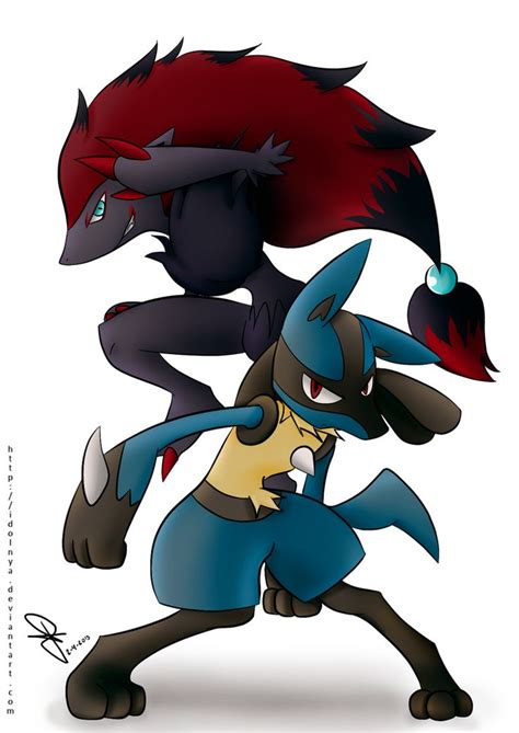 Lucario and Zoroark by idolnya on DeviantArt | Zorua pokemon, Pokemon zoroark, Pokemon project