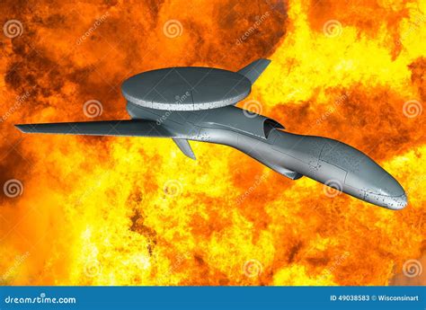 Military Drone Strike Fire Explosion Concept Stock Photo - Image: 49038583