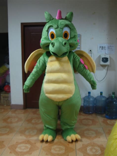 Green Dinosaur Mascot Costume Dragon For Adults Halloween Carnival ...