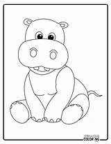 Cute Hippopotamus Coloring Pages Free PDF Printables  Simply Love sketch template