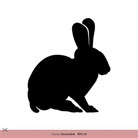 Farm Animal - Rabbit Silhouette Vector Logo Template Illustration ...