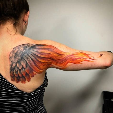 Phoenix wing tattoo | Phoenix wings tattoo, Wings tattoo, Phoenix tattoo feminine