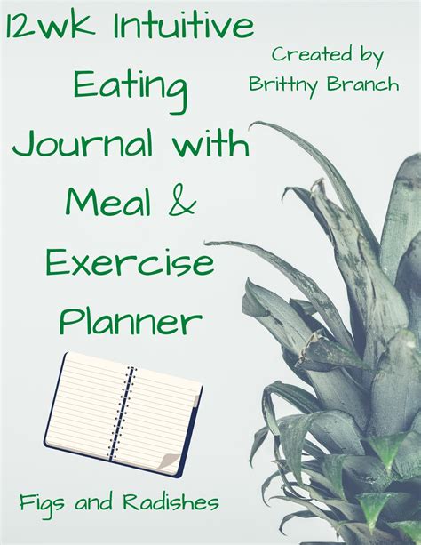 Intuitive Eating Journal with Meal & Exercise Planner – Figs and Radishes