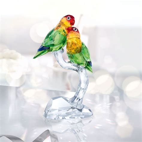 Swarovski Crystal Lovebirds Sculpture | Crystal Classics Swarovski Crystal Figurines, Swarovski ...