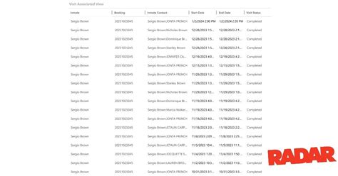 REVEALED: Ex-NFL Star Sergio Brown's Visitor Log as He Awaits Trial on ...