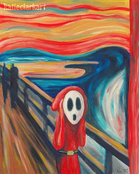 The Scream Print Shy Guy Painting Alternative the Scream - Etsy