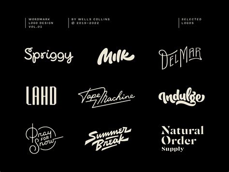 Wordmark Logo Designs Vol.01 on Behance