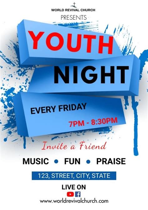 Youth Activities, Church Activities, Banner Design Inspiration, Design Ideas, Movie Night Flyer ...