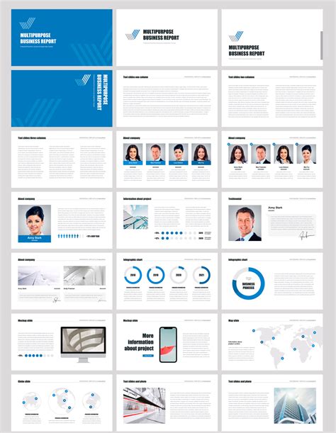 Business Report PowerPoint template #76620 - TemplateMonster