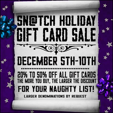 SN@TCH: Sn@tch Holiday Gift Card Sale!