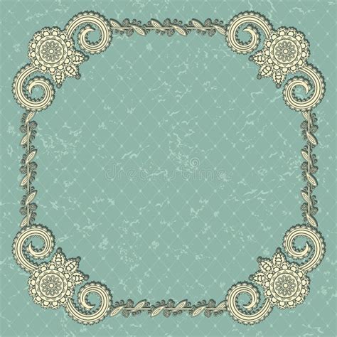 Elegant Invitation With A Vintage Frame Stock Vector - Illustration of flower, antique: 26327566