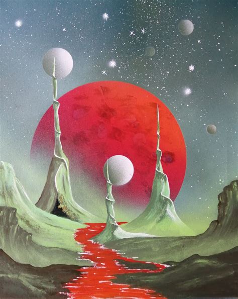 Gansa Nariba. Spray art painting by Gary R Collins. in 2024 | Space art, Painting, Art inspiration