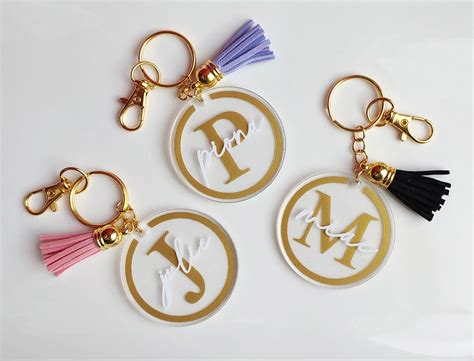 Custom Monogram keychain / Name keychain / personalized | Etsy