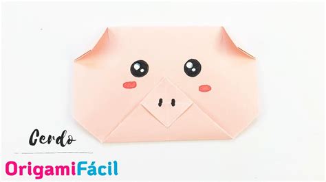 Cómo hacer un CERDO de papel fácil - Manualidades - Origami Fácil