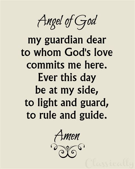 Angel of God Prayer Print, Guardian Angel Prayer, 5x7 8x10 Christian Art, Catholic Prayer, Angel ...