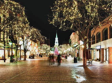 Burlington Vermont Church Street at Christmas Photograph by Stephen Farr - Fine Art America