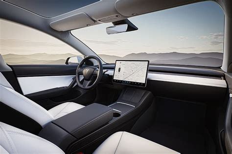 HD wallpaper: Tesla Model 3, electric car, car interior, vehicle ...