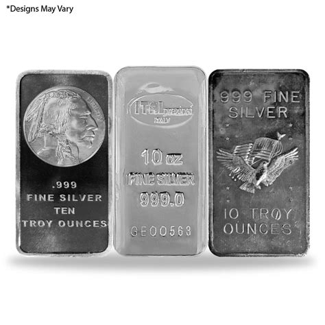 10 oz .999 Fine Generic Silver Bullion Bar - Walmart.com