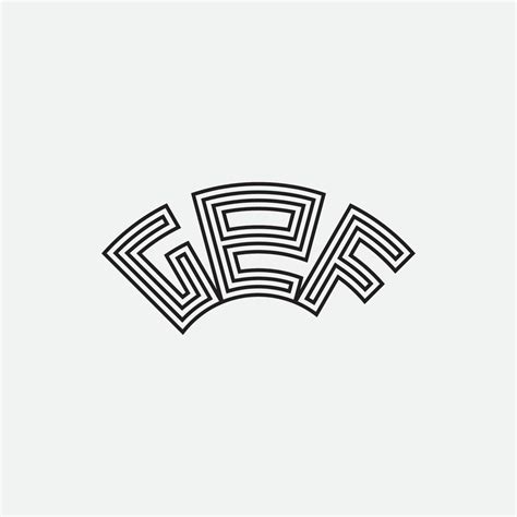 Initial letter GEF monogram logo template. 13106802 Vector Art at Vecteezy