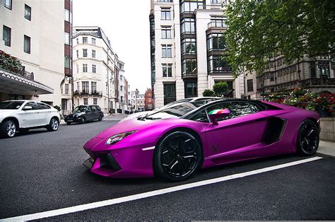 HD wallpaper: pink Lamborghini coupe, tuning, supercar, Purple ...