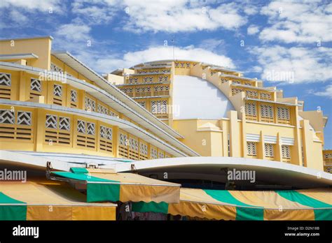 Art Deco architecture of Central Market, Phnom Penh, Cambodia, Indochina, Southeast Asia, Asia ...