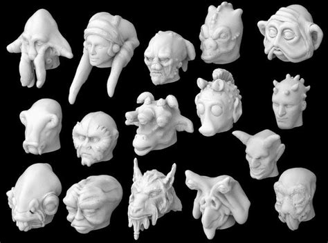 (Legion) Alien Heads Set I by Mel_Miniatures on | Star wars figurines, Star wars artwork, Star ...