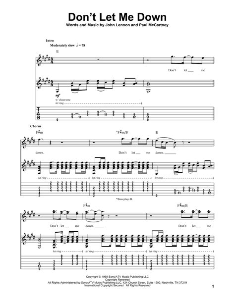 Don't Let Me Down by The Beatles - Guitar Tab Play-Along - Guitar ...