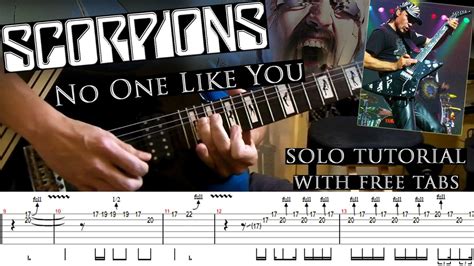 Scorpions - No One Like You guitar solo lesson (with tablatures and backing tracks) - YouTube