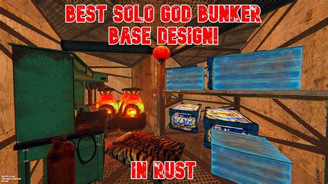 BEST Solo GOD BUNKER Base Design in rust - YouTube