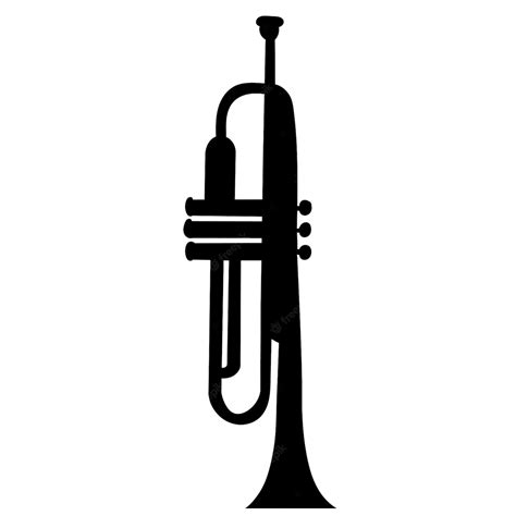 Premium Vector | Musical trumpet silhouette on white background vector