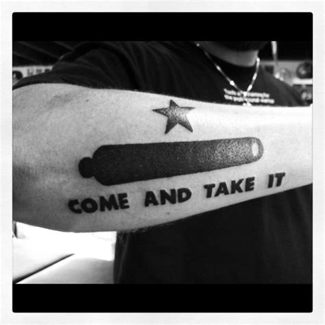 Come And Take It Flag Tattoo