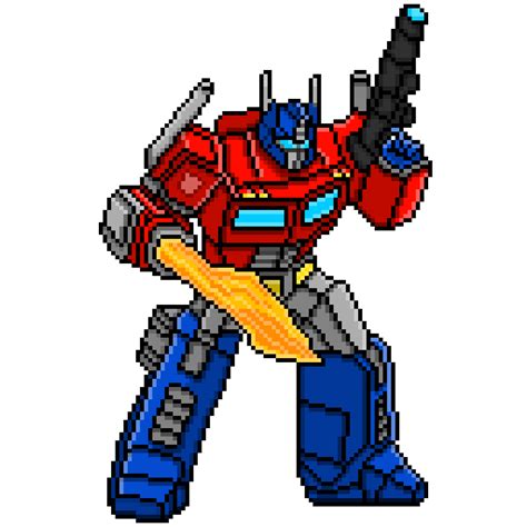 Pixilart - Optimus Prime Pixel Art by Kidkinobi