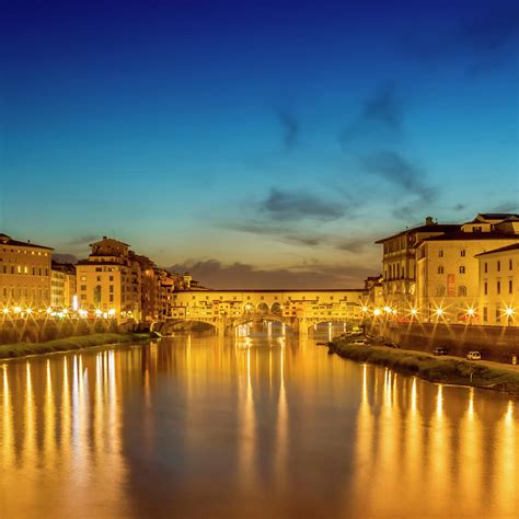 FLORENCE Ponte Vecchio at Sunset Photograph by Melanie Viola - Fine Art ...