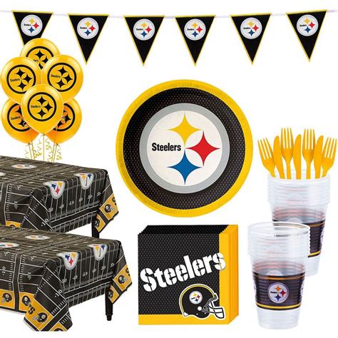 Super Pittsburgh Steelers Party Kit for 36 Guests | Party kit, Graduation party kit, Sports ...