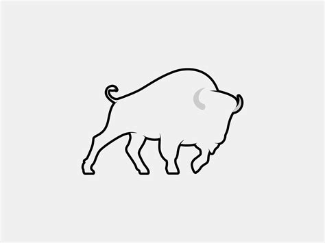 bison outline vector silhouette 11139399 Vector Art at Vecteezy