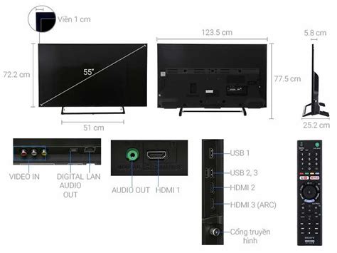 Tivi Sony Smart 4K KD - 55X7000E