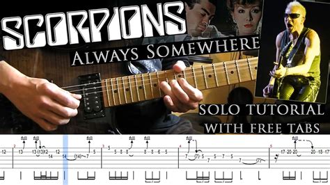 Scorpions - Always Somewhere guitar solo lesson (with tablatures and backing tracks) - YouTube