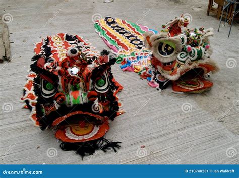 Ornate Chinese Dragon Parade Costumes Stock Image - Image of creature ...