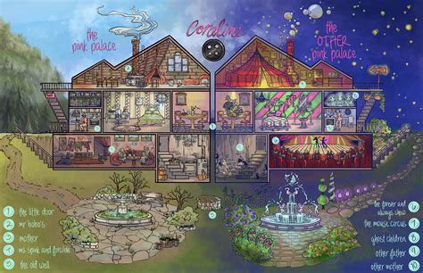 Map of Coraline's house, and the "other" house. Done for Illustrated ...