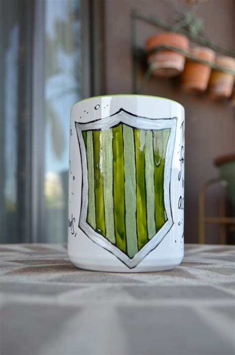 Made to Order Slytherin House Cup Hogwarts Houses White