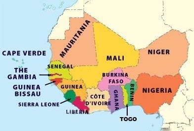 A Map Of West Africa