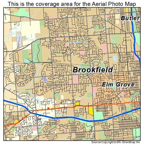 Aerial Photography Map of Brookfield, WI Wisconsin