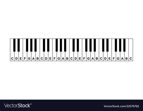 Piano keyboard diagram - piano keyboard layout Vector Image