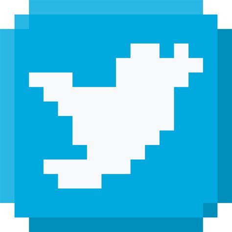 Icône Twitter pixel logo - Médias sociaux et logos